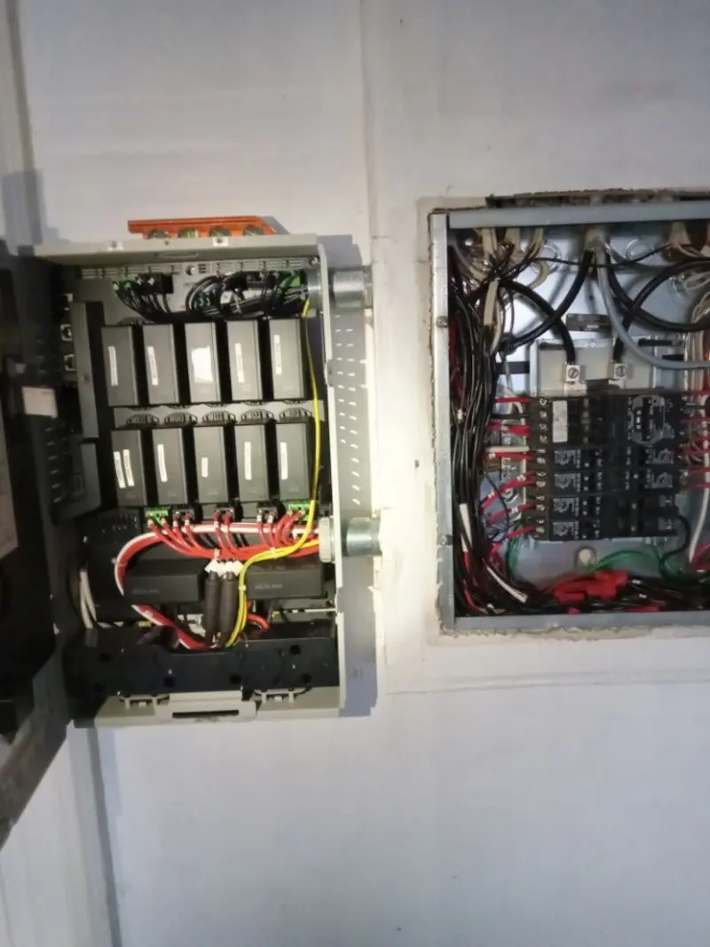 Electrical panel upgrade completed for Security Camera Wiring in Loyola